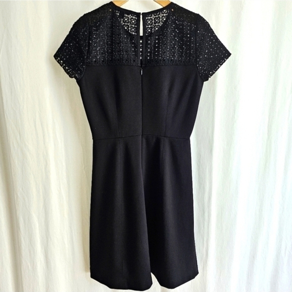 J Crew Black Embroidery Cap Sleeve Midi Dress - Picture 6 of 16